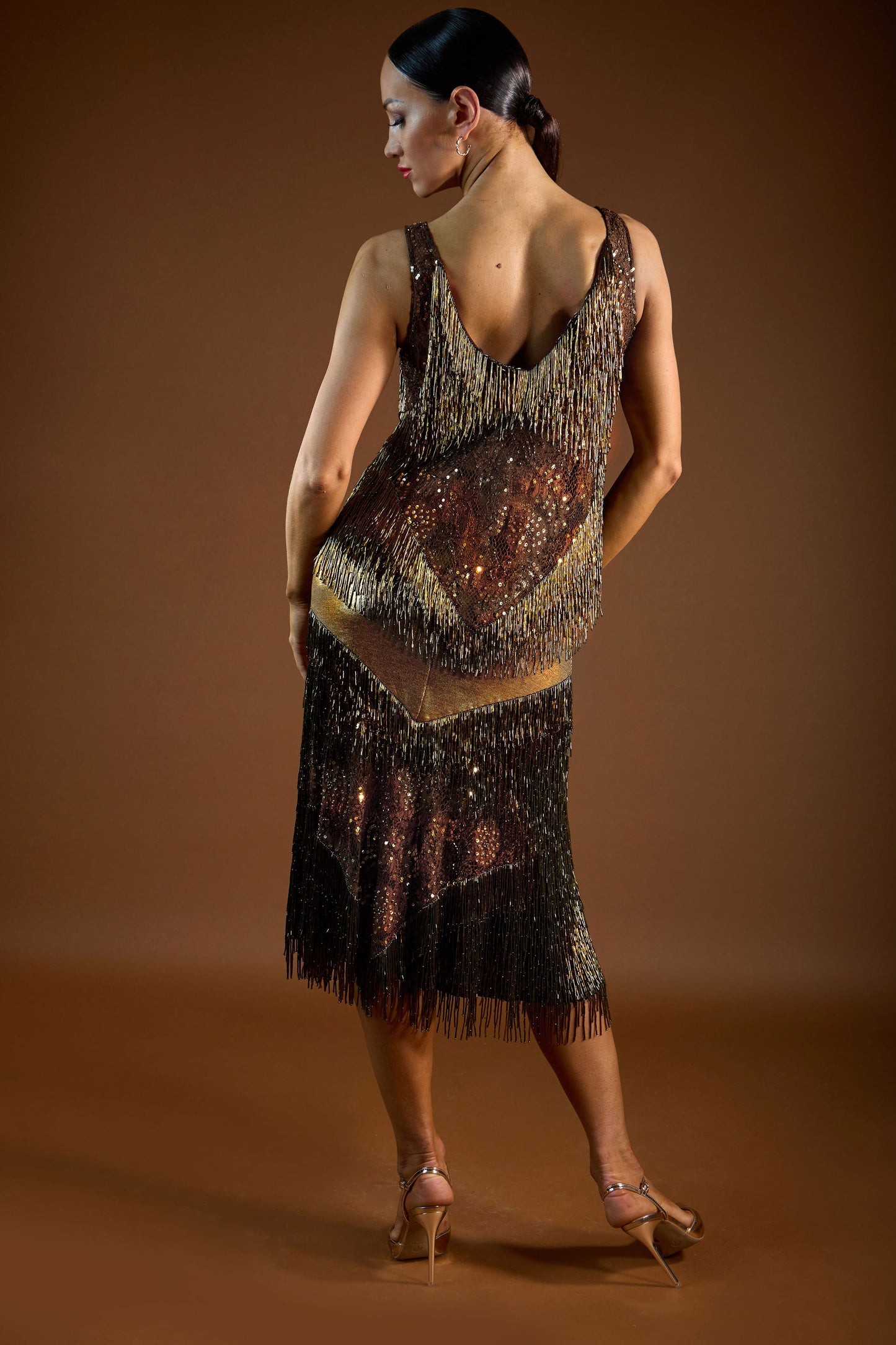Beaded Fringe Short Skirt