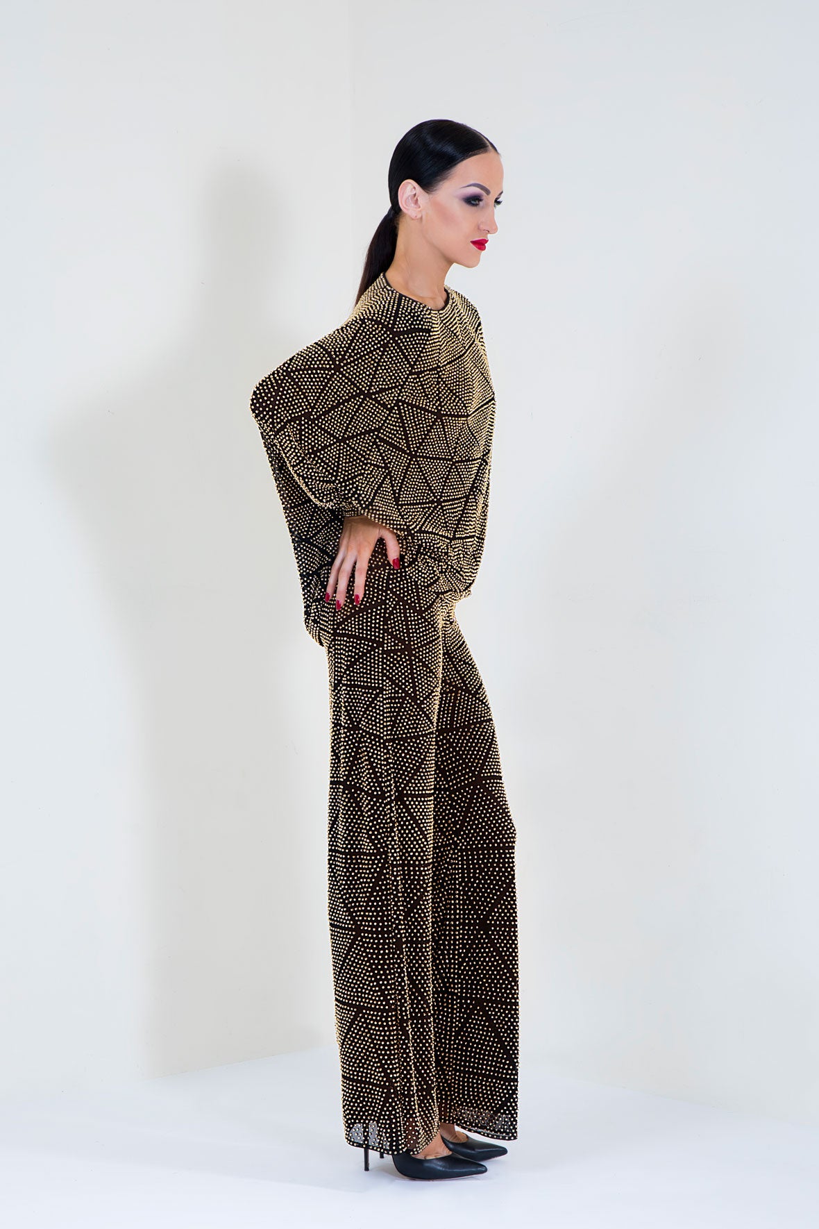 Bat Wing Sleeves Hot Fixed Top