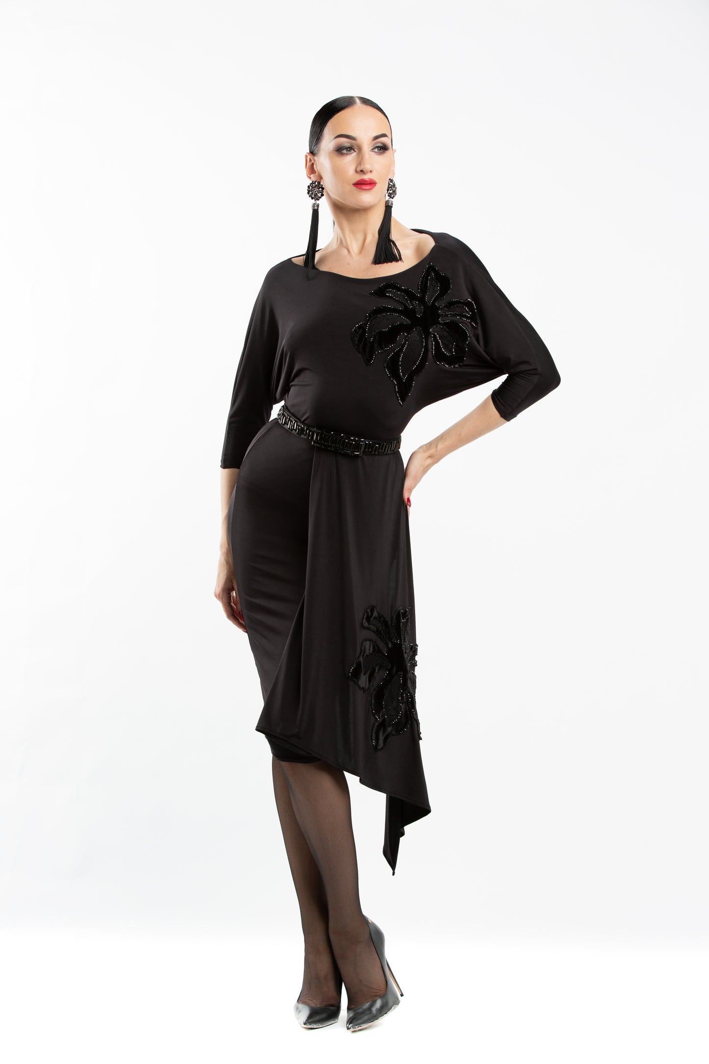 Beaded Boat Neck Top