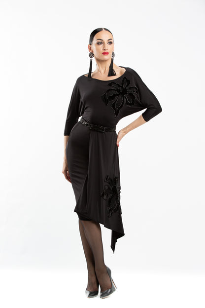 Beaded Boat Neck Top