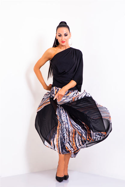 Sheer Mesh Long Skirt