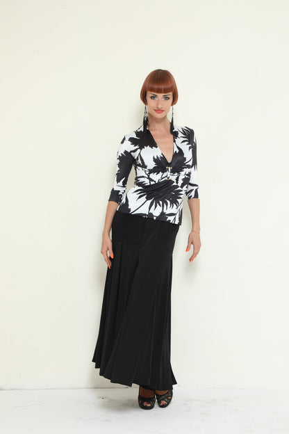 Box Pleated Long Skirt